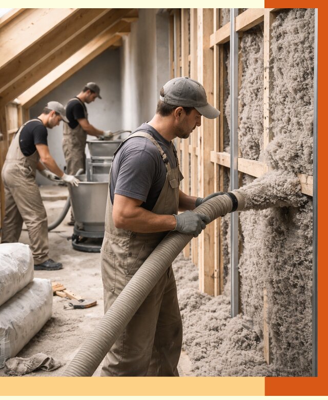 Утепление таунхауса эковатой в Черногорске от 2246 руб./м² — монтаж и задувка | ТепломастерЧрн