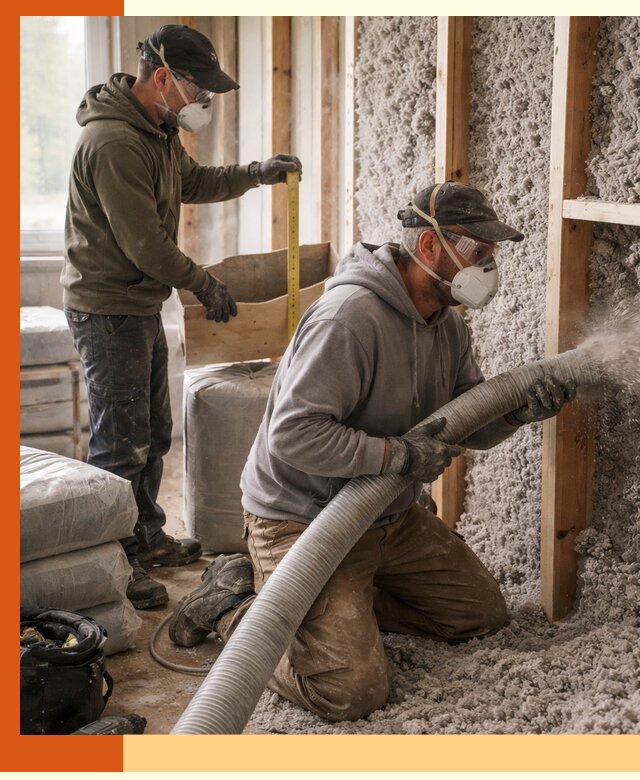 Утепление таунхауса эковатой в Черногорске для максимально теплых стен