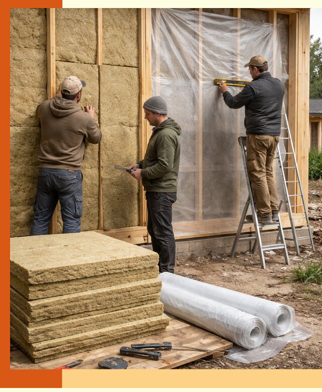 Утепление каркасного дома в Черногорске под ключ с гарантией качества