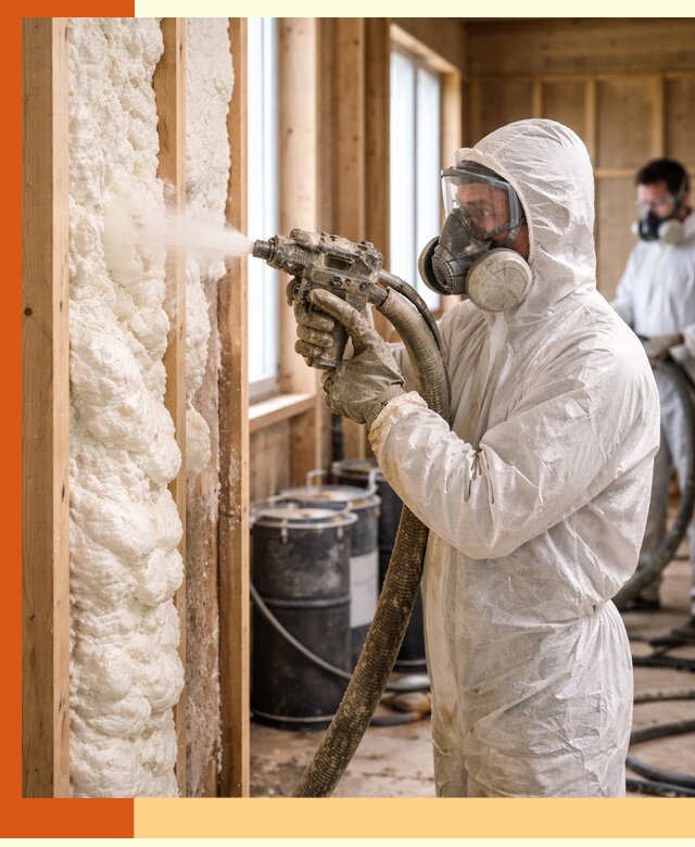 Утепление каркасного дома пенополиуретаном в Черногорске
