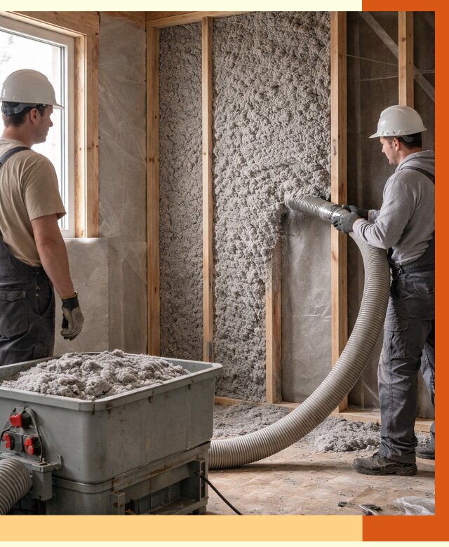 Утепление каркасного дома эковатой в Черногорске от 1837 руб. | ТепломастерЧрн