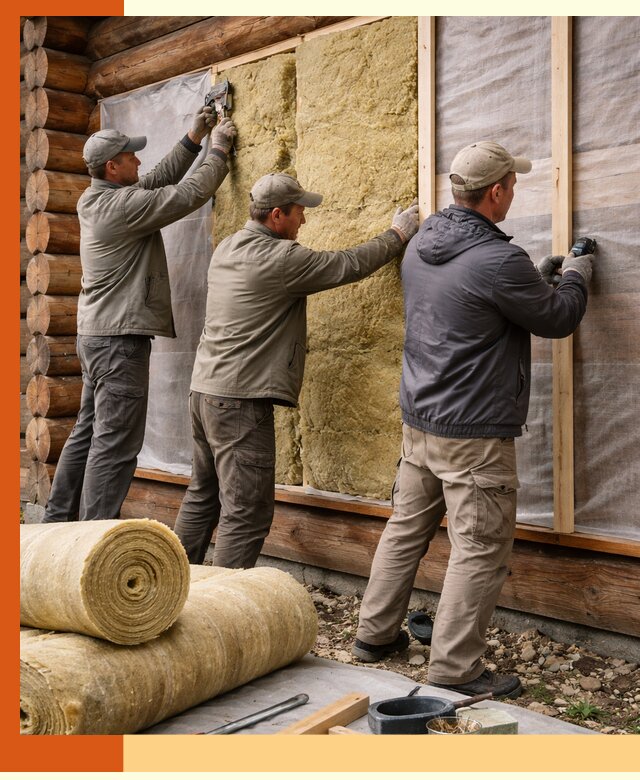 Утепление деревянного дома в Черногорске эффективными технологиями