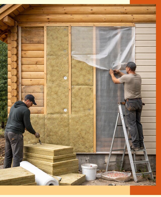 Утепление дома из бруса в Черногорске от 3828 руб./м2 — работы под ключ | ТепломастерЧрн