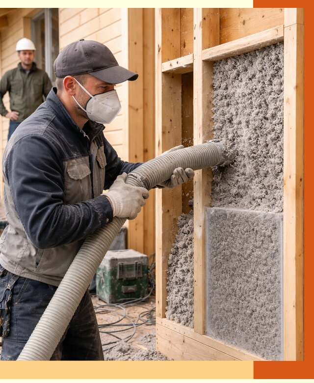 Утепление дома из бруса эковатой в Черногорске от 1888 руб/м2 | ТепломастерЧрн