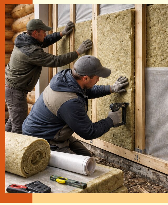 Утепление бревенчатого дома под ключ в Черногорске