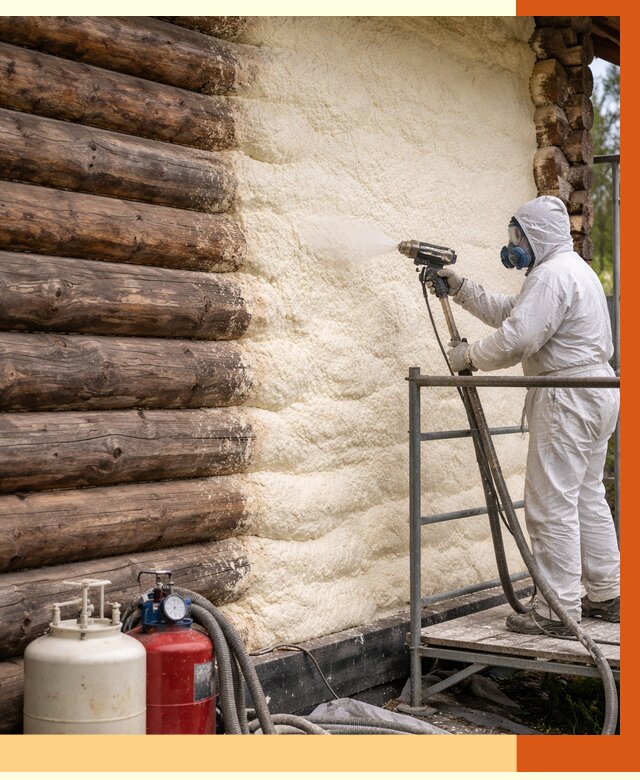 Утепление бревенчатого дома ППУ в Черногорске под ключ от 6379 руб. | ТепломастерЧрн