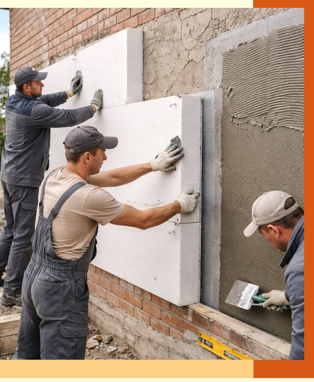 Утепление кирпичного дома в Черногорске от 4287 руб. под ключ | ТепломастерЧрн