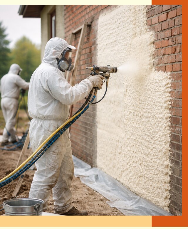 Утепление кирпичного дома ППУ в Черногорске под ключ от 6635 руб. | ТепломастерЧрн