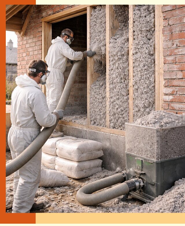 Утепление кирпичного дома эковатой в Черногорске