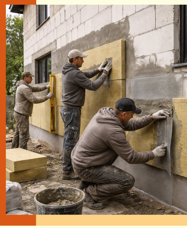 Утепление дома из газобетона в Черногорске качественно и долговечно