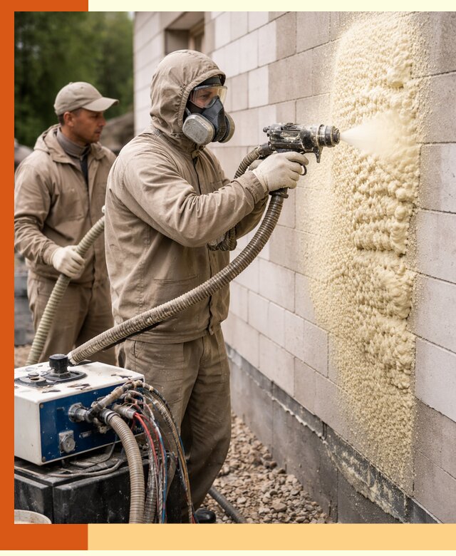 Утепление дома из газобетона ППУ в Черногорске — надежная теплоизоляция