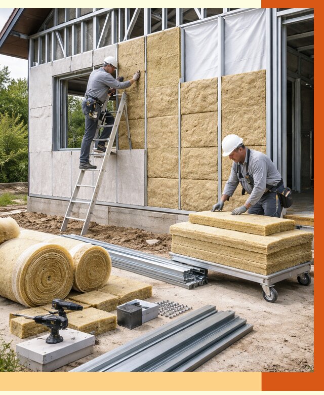 Утепление дома из ЛСТК в Черногорске от 5308 руб./м² — профессионально | ТепломастерЧрн