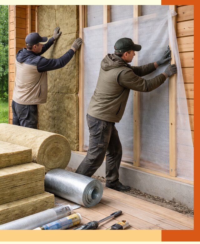 Утепление дома из двойного бруса в Черногорске от 4899 руб./м² — ТепломастерЧрн под ключ