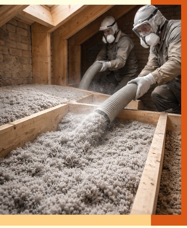 Утепление коттеджа эковатой в Черногорске от 2552 руб./м² — комплексная задувка и монтаж | ТепломастерЧрн