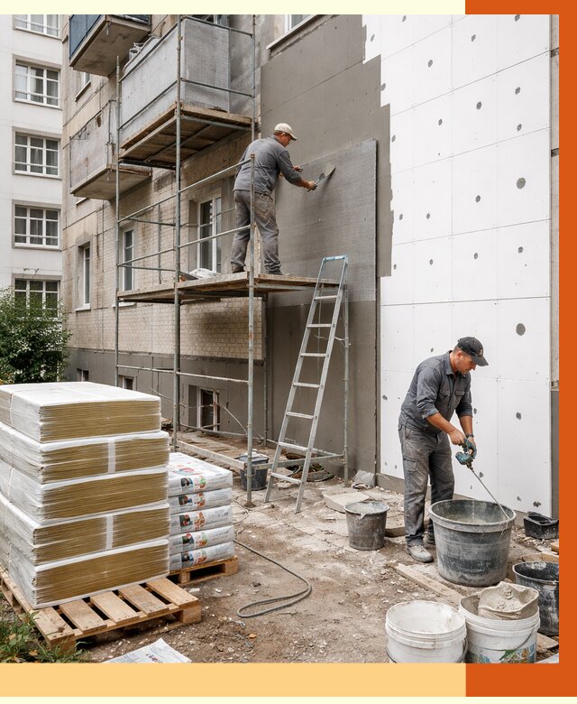 Утепление квартиры снаружи в Черногорске от 6277 руб/м2 под ключ | ТепломастерЧрн