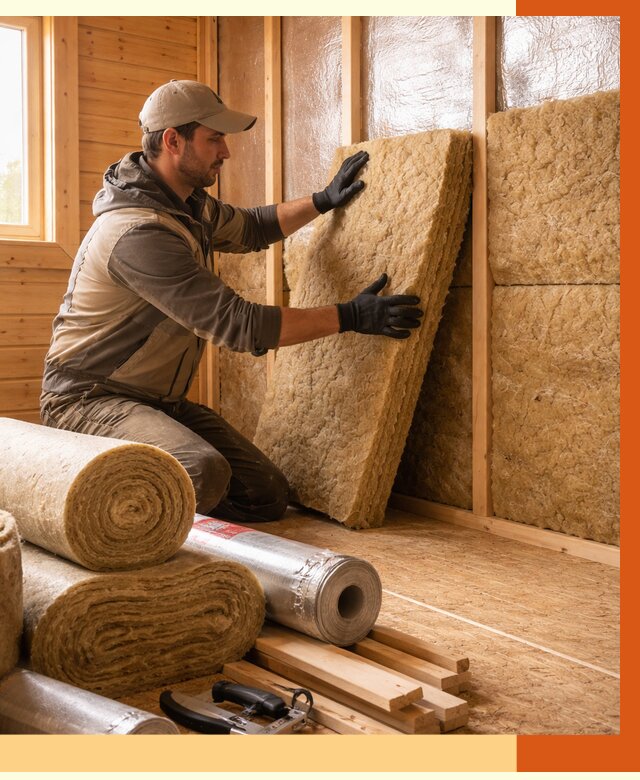 Утепление бани в Черногорске под ключ от 4593 руб./м2 — утеплить потолок, пол и стены | ТепломастерЧрн