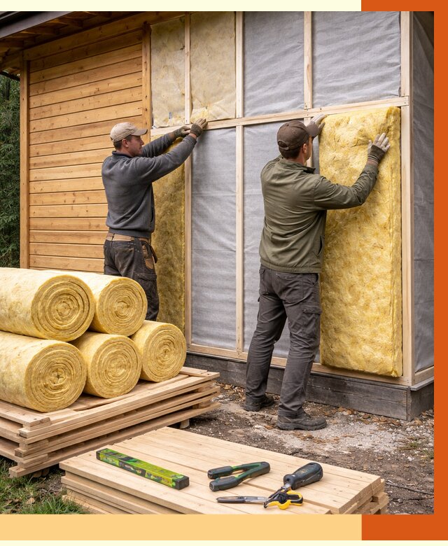 Утепление бани снаружи в Черногорске от 86760 руб. под ключ | ТепломастерЧрн