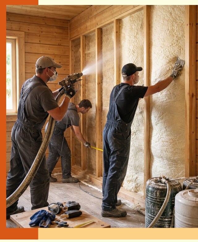 Утепление бани пенополиуретаном (ППУ) в Черногорске