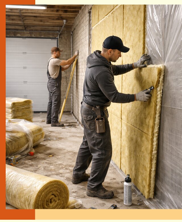 Утепление гаража под ключ в Черногорске — все виды теплоизоляции