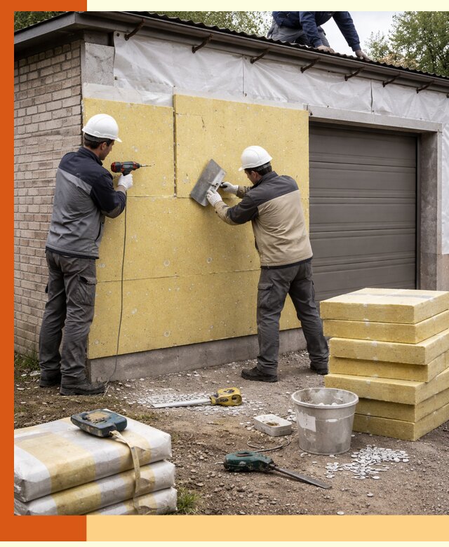 Утепление гаража снаружи в Черногорске качественно и надёжно