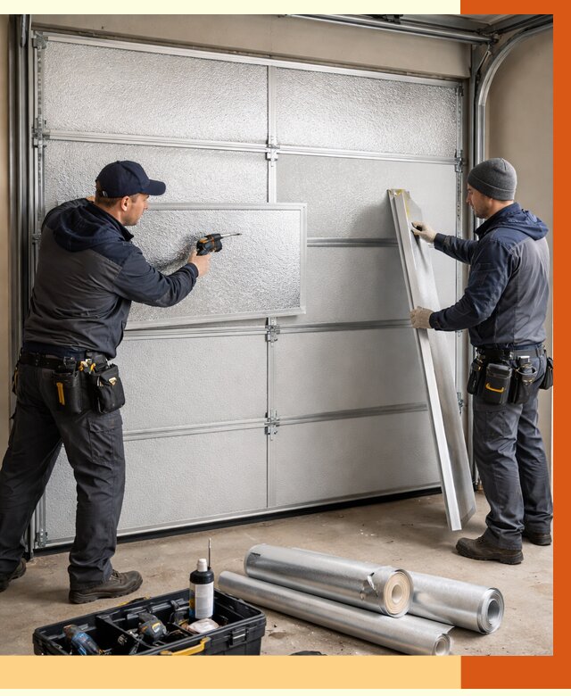 Утепление гаражных ворот в Черногорске от 8012 руб/м2 — надежно и быстро | ТепломастерЧрн