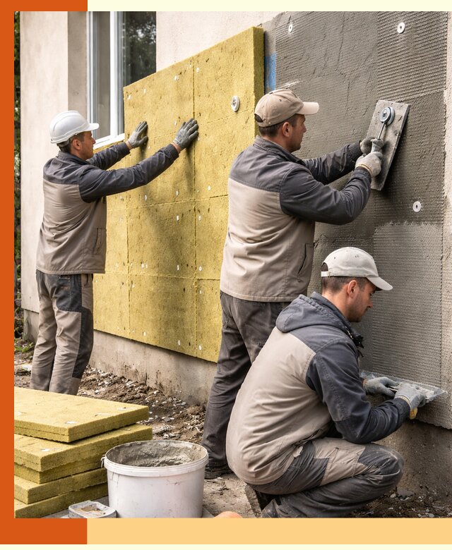 Утепление фасада под штукатурку в Черногорске — энергоэффективная технология