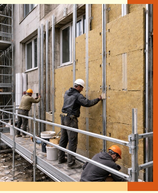 Утепление вентилируемого фасада в Черногорске от 5716 руб/м2 — монтаж и утепление вентфасад | ТепломастерЧрн