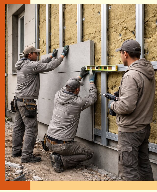 Утепление вентилируемого фасада под ключ в Черногорске