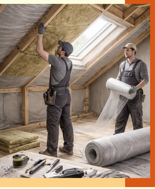 Утепление крыши изнутри мансарды в Черногорске от 4287 руб./м² | ТепломастерЧрн