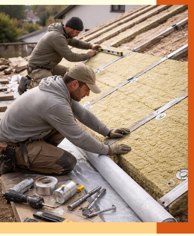 Утепление крыши снаружи в Черногорске под ключ от 1225 руб./м2 | ТепломастерЧрн