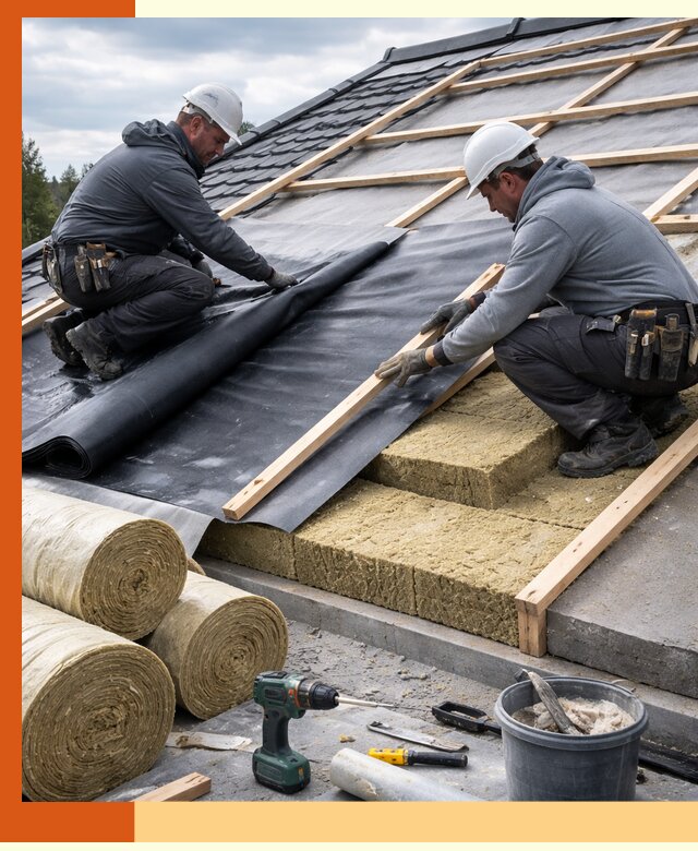 Утепление крыши снаружи в Черногорске: профессиональная теплоизоляция