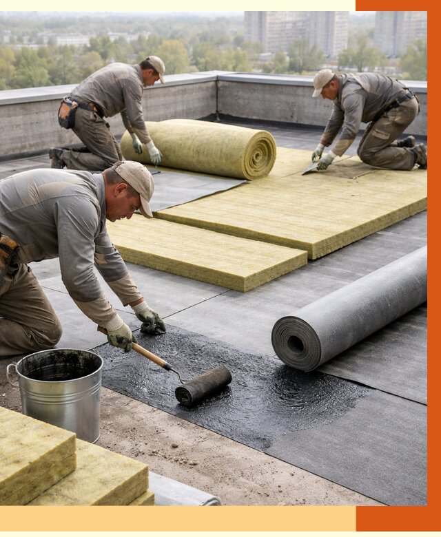 Утепление плоской крыши в Черногорске от 7349 руб./м2 под ключ | ТепломастерЧрн