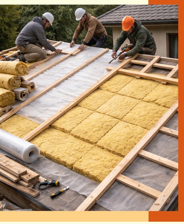 Утепление скатной крыши в Черногорске от 1276 руб./м2 под ключ | ТепломастерЧрн