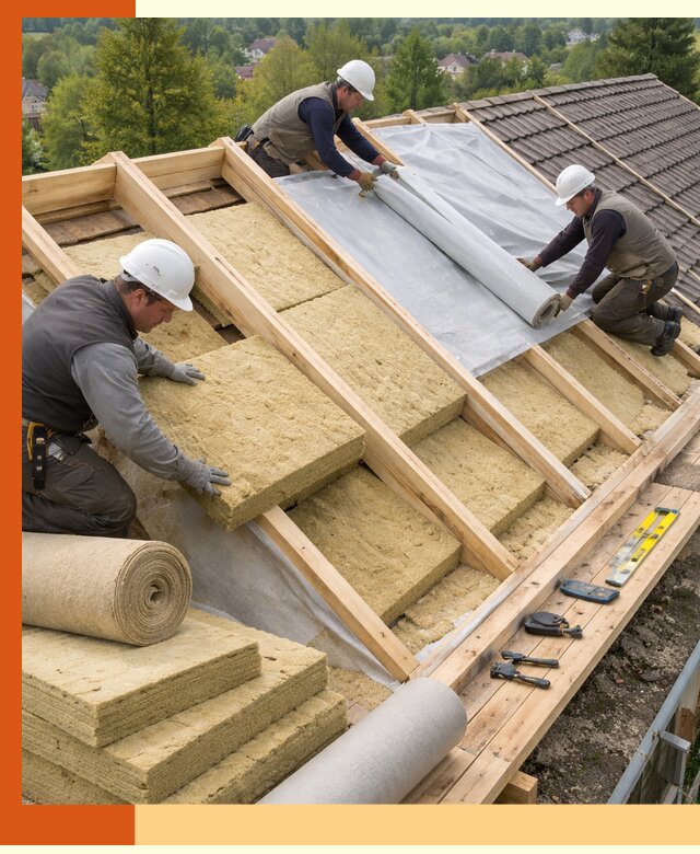 Утепление скатной крыши в Черногорске качественно и надёжно