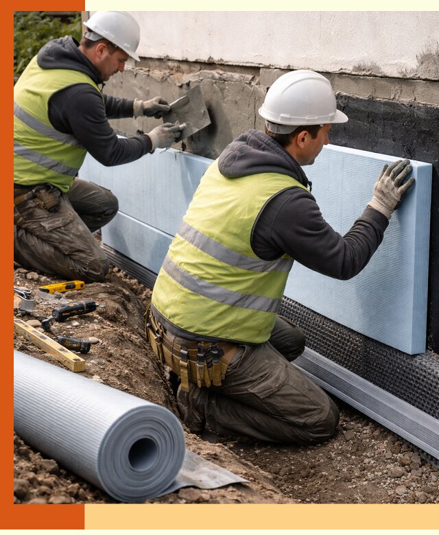 Утепление фундамента снаружи в Черногорске — профессиональная теплоизоляция