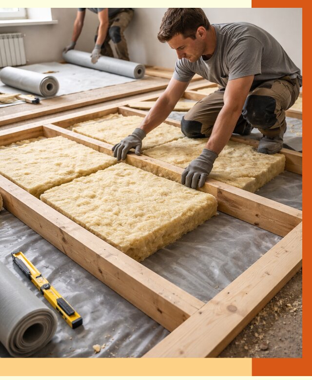 Утепление деревянного пола в Черногорске от 1531 руб./м2 под ключ | ТепломастерЧрн