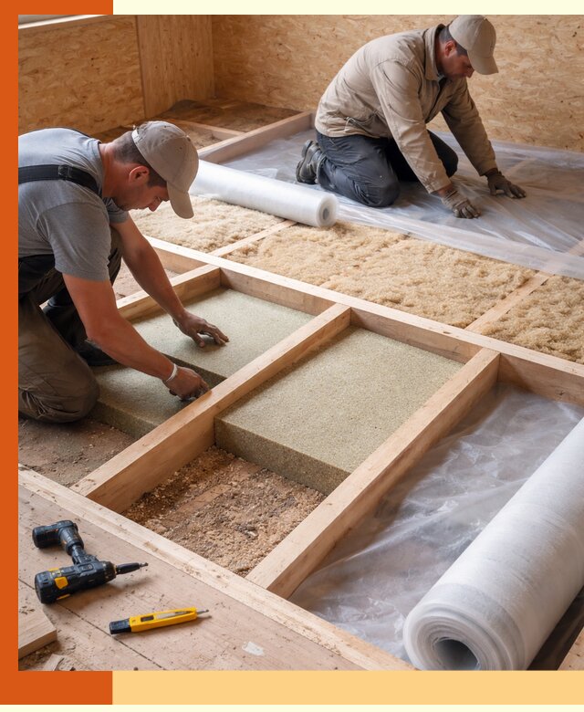 Профессиональное утепление деревянного пола в Черногорске