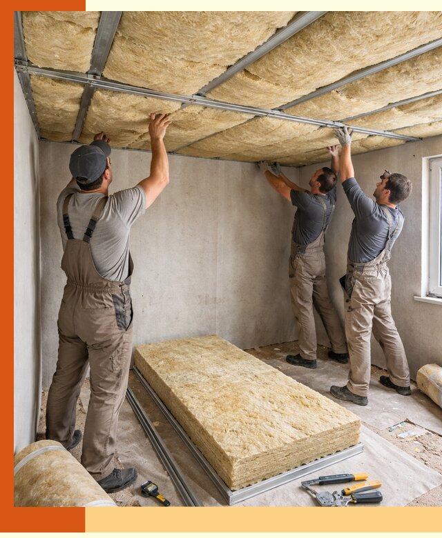 Утепление потолка в Черногорске — тепло и без сквозняков