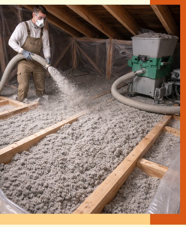 Утепление чердака эковатой в Черногорске от 1480 руб/м2 — заказать у ТепломастерЧрн