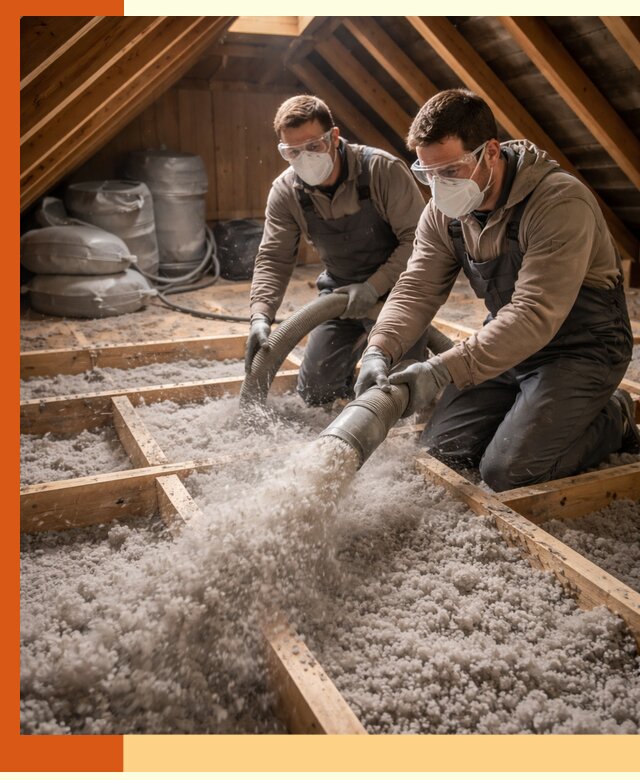 Утепление чердака эковатой в Черногорске — быстро и надёжно