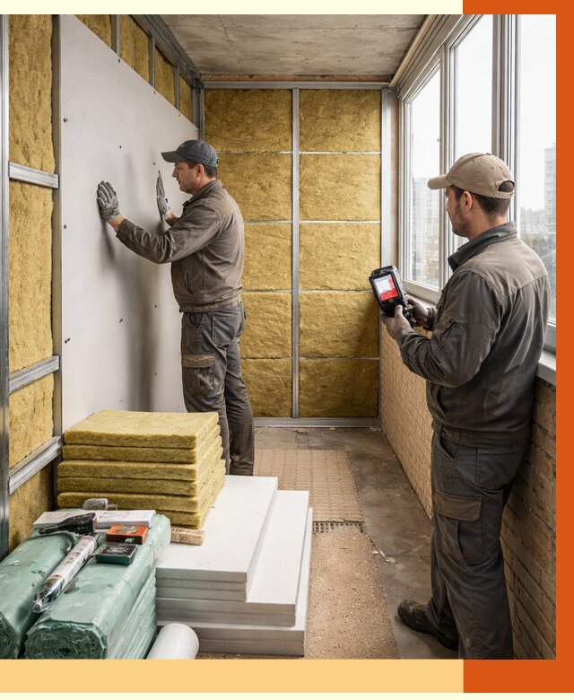 Утепление балкона в Черногорске от 4593 руб. под ключ | ТепломастерЧрн