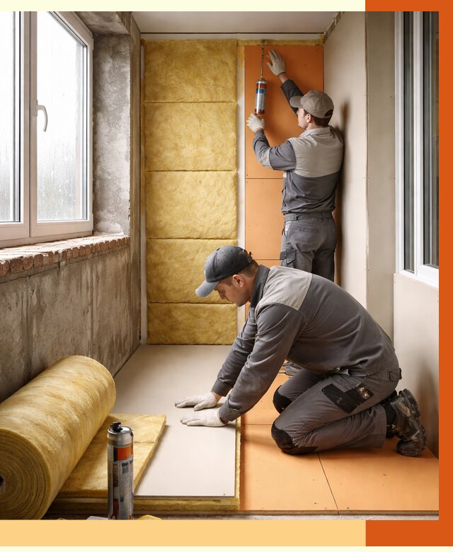 Утепление лоджии под ключ в Черногорске от 6635 руб/м2 — комплексное решение | ТепломастерЧрн