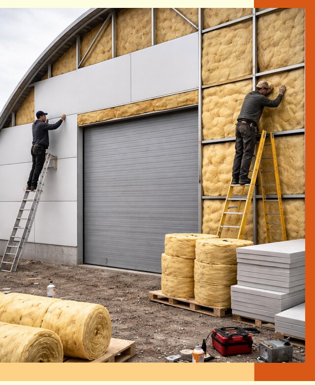 Утепление ангара пенополиуретаном в Черногорске от 7349 руб./м² — комплекс от ТепломастерЧрн