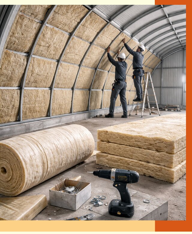 Утепление арочного ангара в Черногорске от 3266 руб./м2 под ключ | ТепломастерЧрн