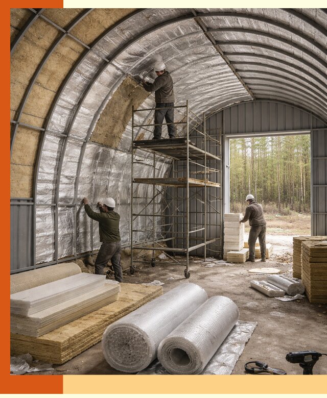 Утепление арочного ангара под ключ в Черногорске