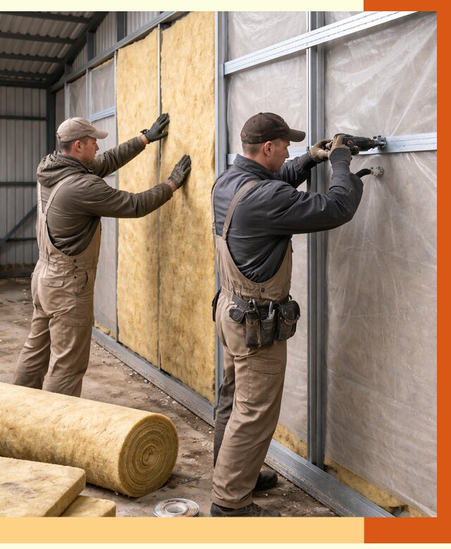 Утепление металлического ангара в Черногорске от 4848 руб/м2 — услуги под ключ | ТепломастерЧрн