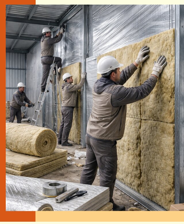 Утепление металлического склада в Черногорске: теплоизоляция и герметизация