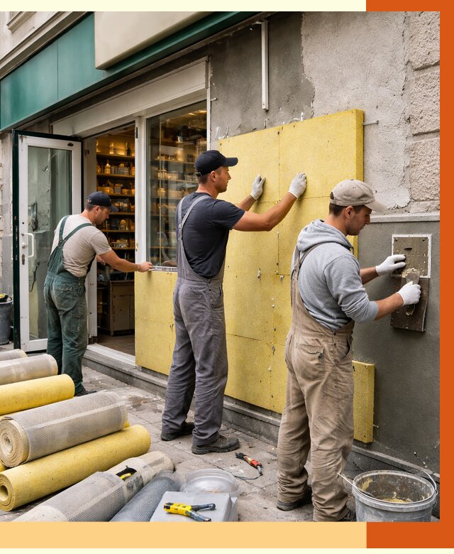 Утепление магазина в Черногорске от 4593 руб/м2 — цена, стены и снаружи | ТепломастерЧрн