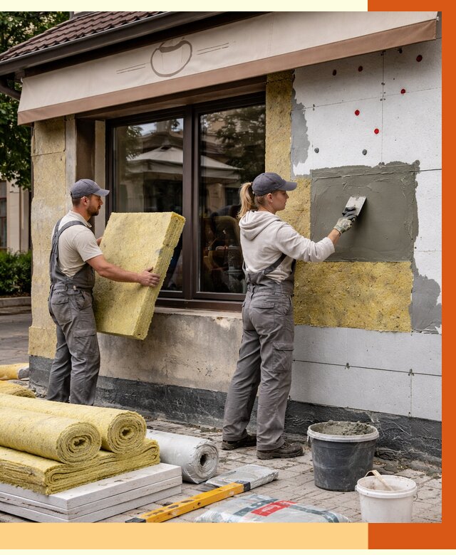 Утепление кафе в Черногорске от 4287 руб/м2 — комплексно под ключ | ТепломастерЧрн