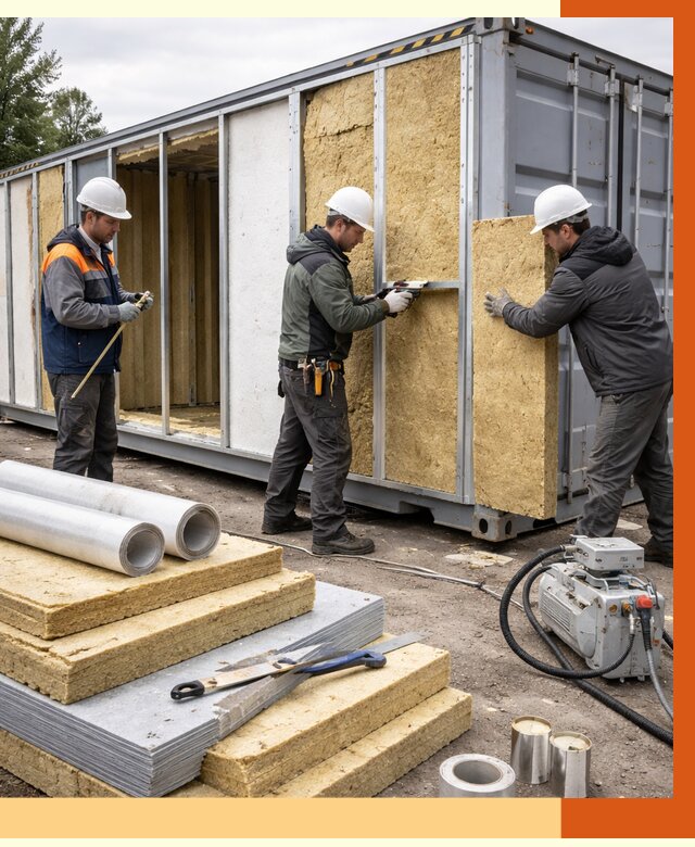 Утепление морского контейнера в Черногорске от 3828 руб. под ключ | ТепломастерЧрн